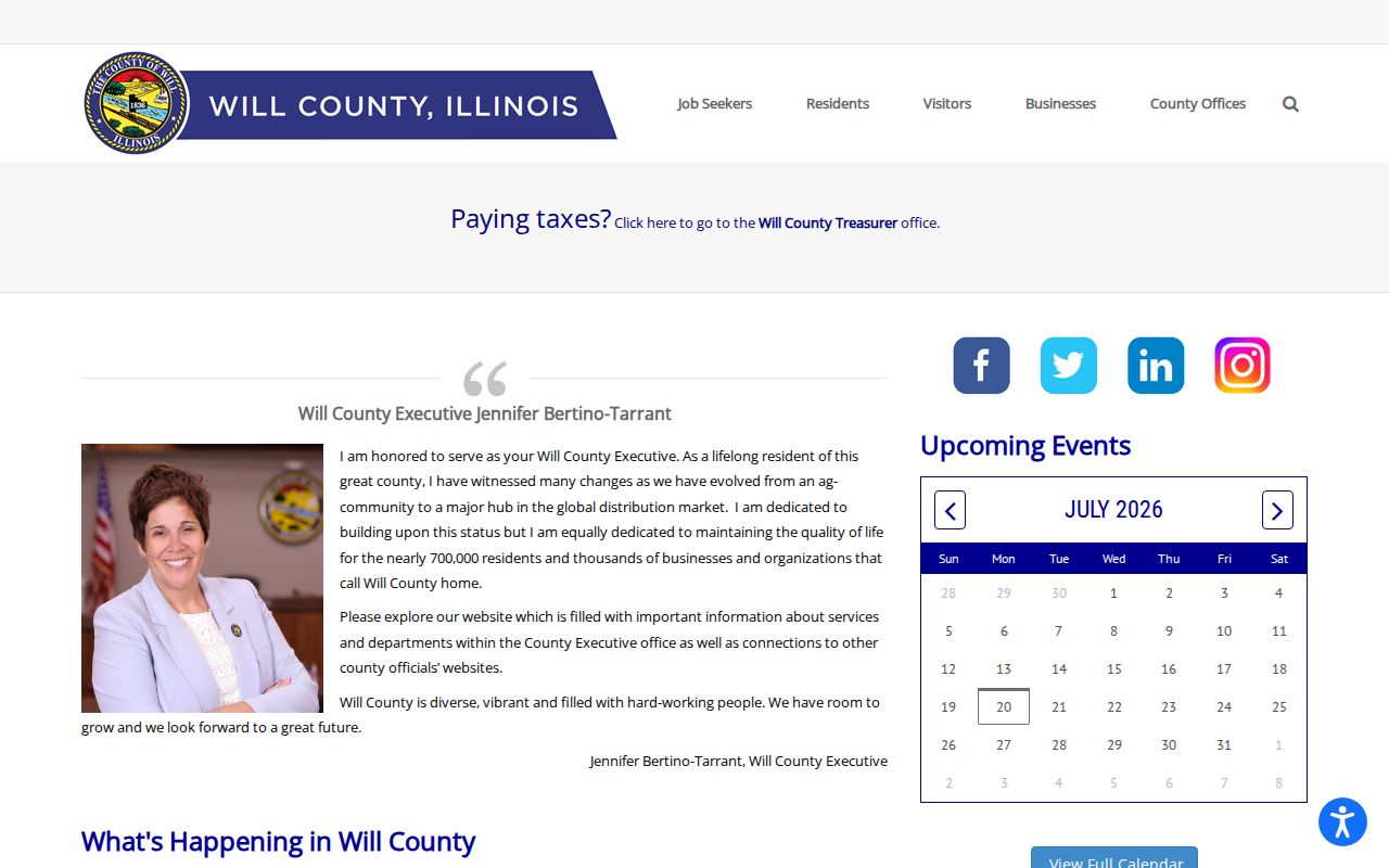 Will County criminal history official county homepage