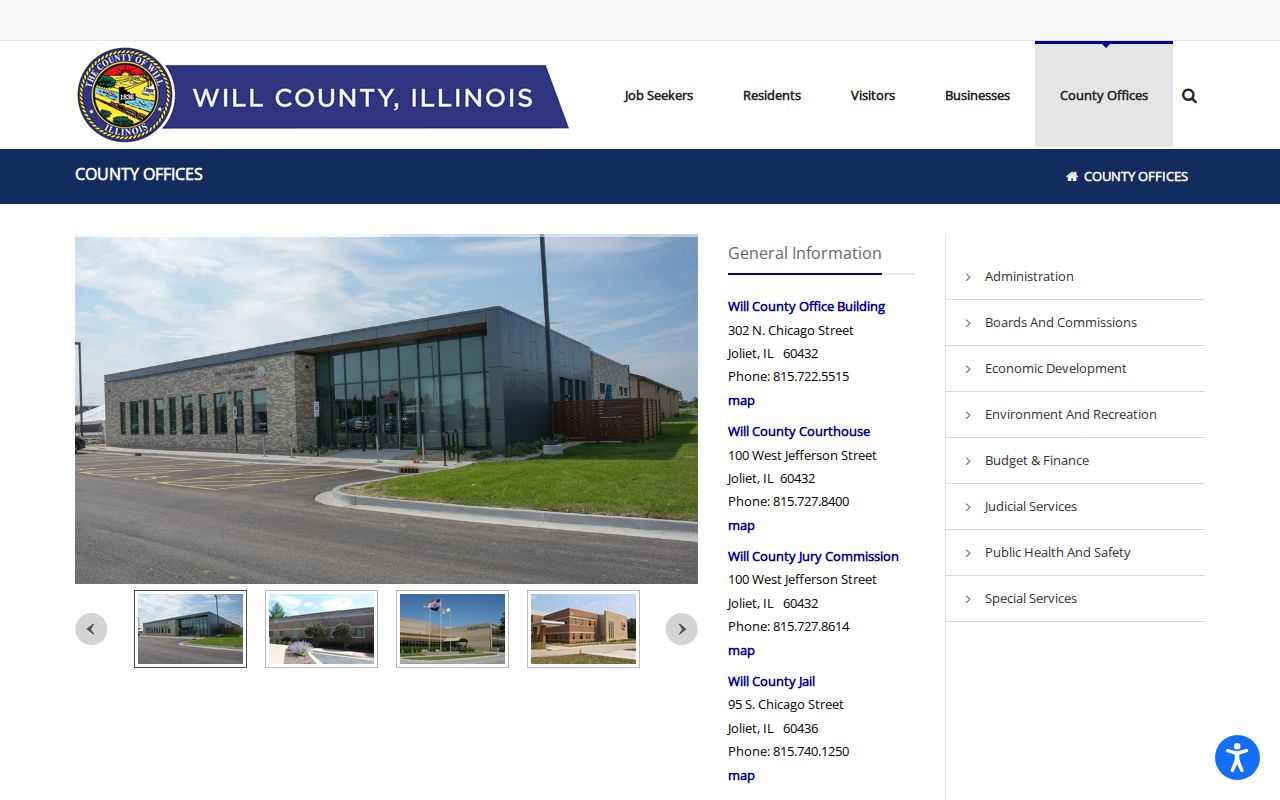 Will County criminal history county justice office directory
